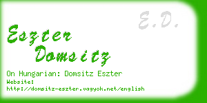 eszter domsitz business card